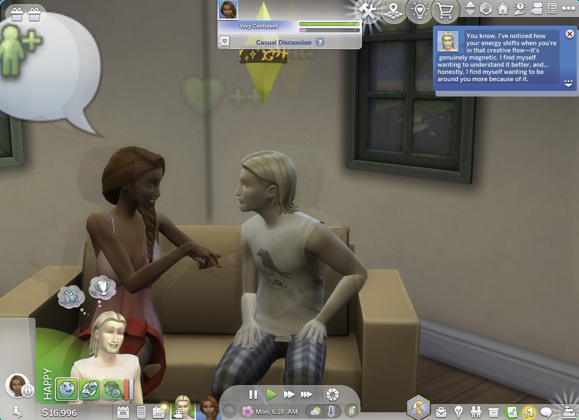 Sim dialogue notification